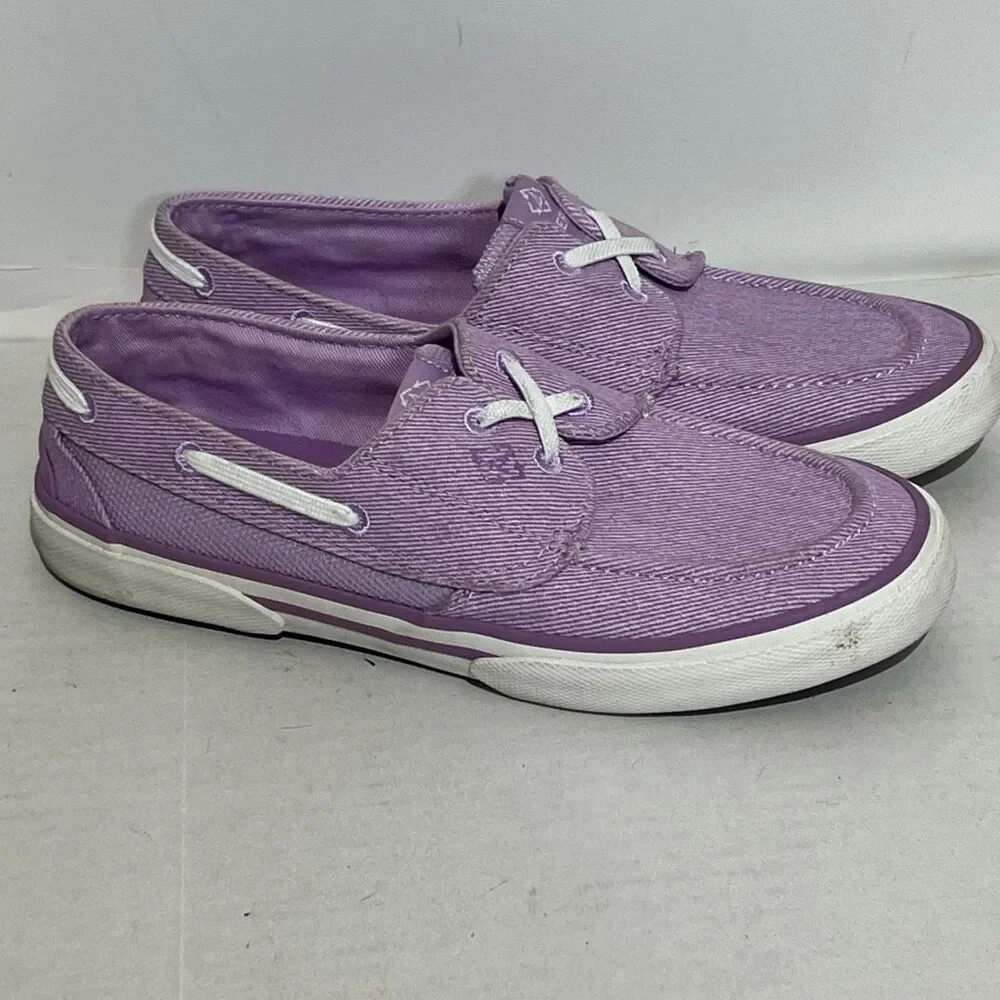 Sperry Women's Purple Pier Wave Top Sider Slip-On Sneaker Boat Shoes Size 8‎